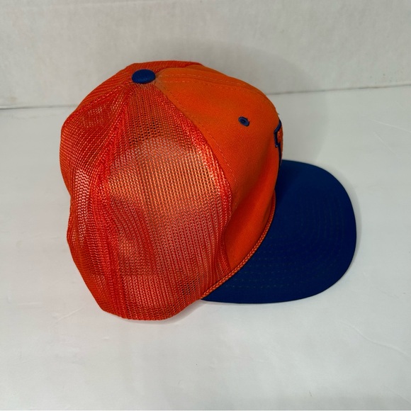 Vtg Denver Broncos Hat-Rope Bill-Orange Mesh Blue Brim Made In Korea OSFA - Picture 3 of 8